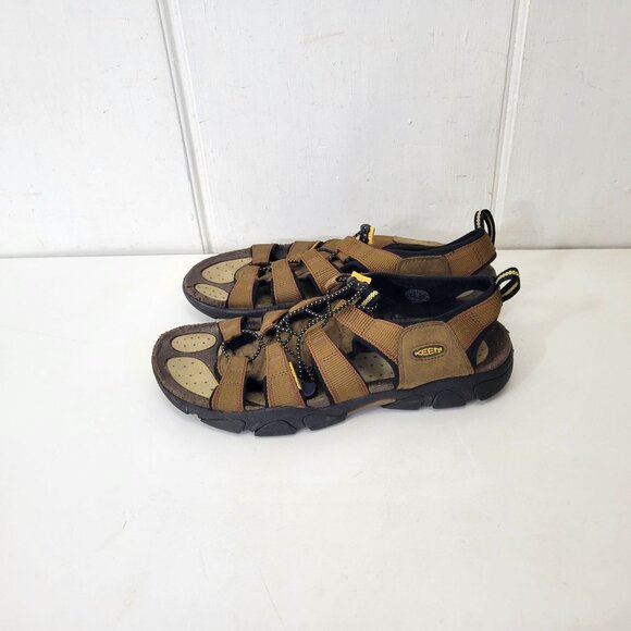 Keen Brown Open-Toe Sandals With Adjustable Bungee Cord Men's Size 12 - Picture 4 of 6